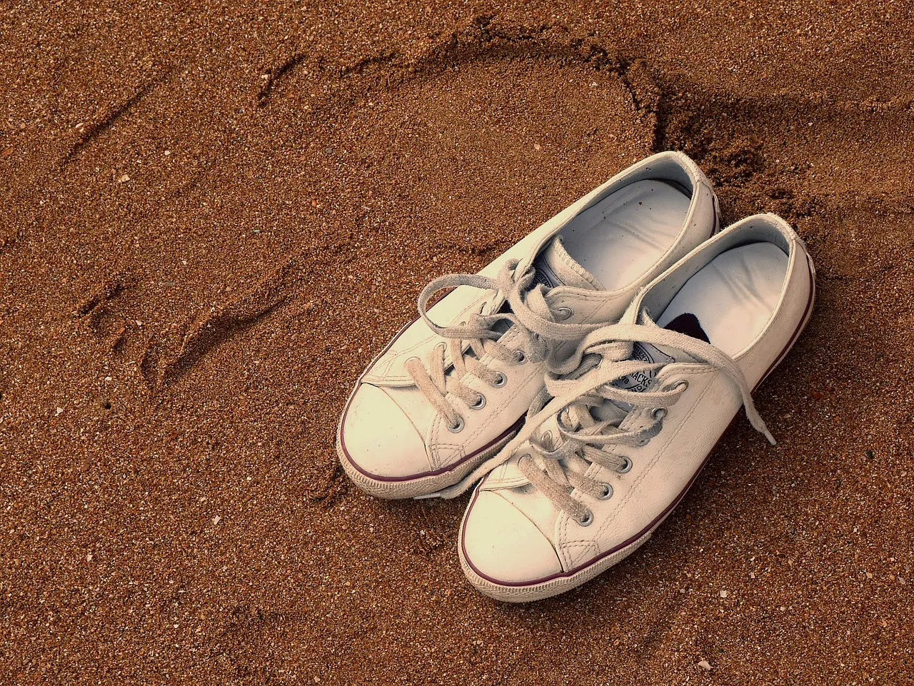 White Polyester Sneaker